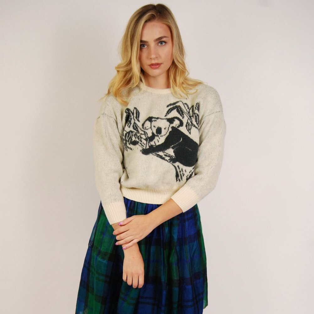 80s Koala Bear Sweater (S) Australian wool womens mens small graphic knit top
